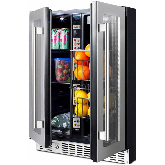 Summit 24 in. Built-In Dual-Zone Produce Refrigerator, ADA Compliant - ALFD24WBVPANTRY