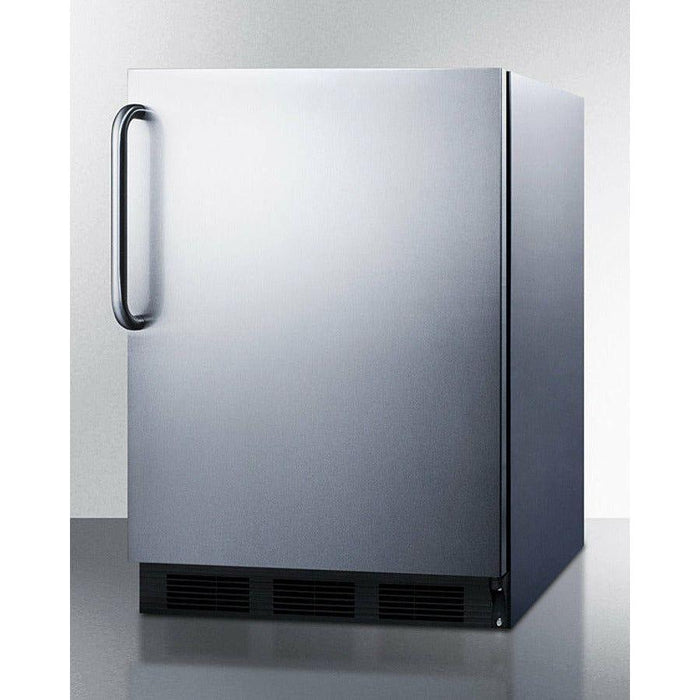 Summit 24 in. Compact Refrigerator 5.5 Cu. ft. Stainless Steel - FF63BKCSS