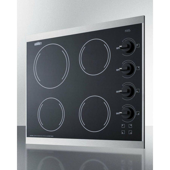 Summit 24 in. Wide 230V 4-Burner Radiant Cooktop - CRS426