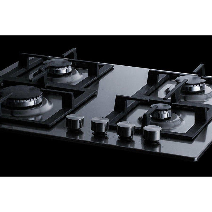 Summit 24 in. Wide 4-Burner Gas Cooktop in Stainless Steel - GCJ4SS