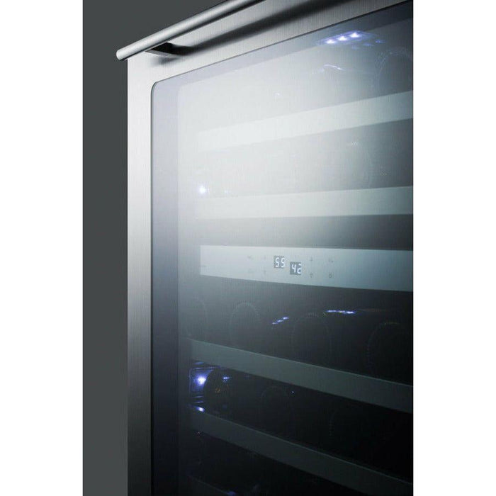 Summit 24 in. Wide 46 Bottle Dual Zone Stainless Steel Built-In Wine Refrigerator - CL24WC2