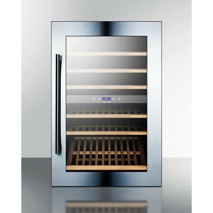 Summit 24 in. Wide 51 Bottle Integrated Wine Cellar With Lock, 6 Extension Wine Racks, Digital Control, LED Light, Compressor Cooling, ETL Approved - VC60D