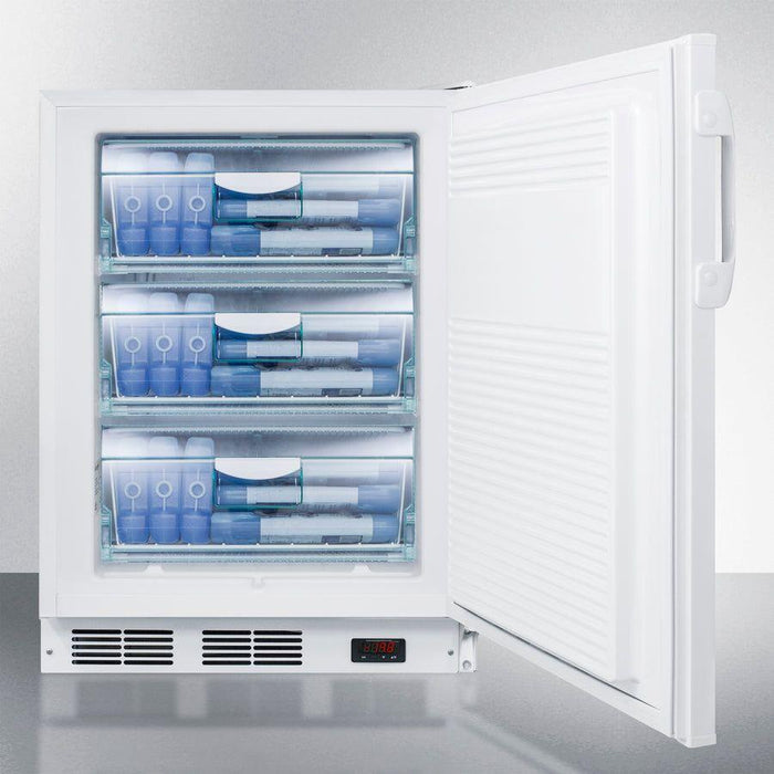 Summit 24 In. Wide All-Freezer, ADA Compliant with 3.5 cu. ft. Capacity, Right Hinge, Manual Defrost, ADA Compliant, Approved for Medical Use, CFC Free - VT65ML7ADA