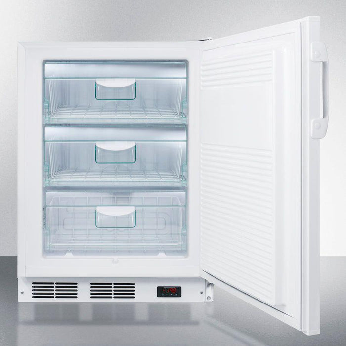 Summit 24 In. Wide All-Freezer, ADA Compliant with 3.5 cu. ft. Capacity, Right Hinge, Manual Defrost, ADA Compliant, Approved for Medical Use, CFC Free - VT65ML7ADA