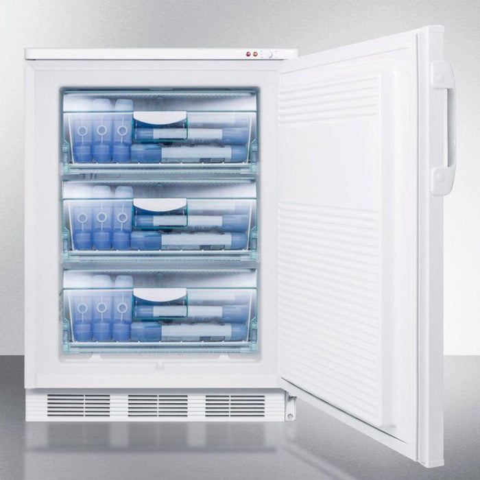 Summit 24 In. Wide All-Freezer with 3.5 cu. ft. Capacity, Right Hinge, Manual Defrost, Approved for Medical Use, Adjustable Thermostat - VT65ML7