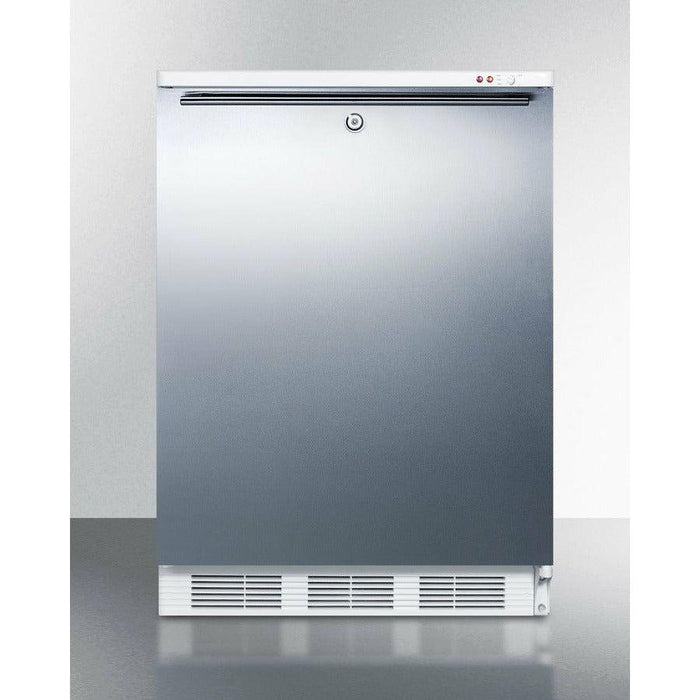 Summit 24 In. Wide All-Freezer with 3.5 cu. ft. Capacity, Right Hinge, Manual Defrost, Approved for Medical Use, Adjustable Thermostat - VT65ML7SS