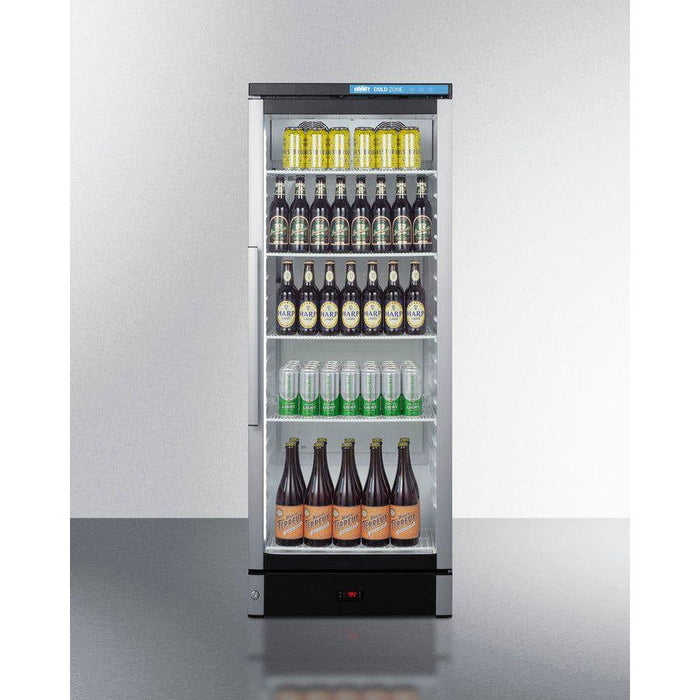 Summit 24 in. Wide Beverage Center with 9.9 cu. ft. Capacity Lock, 4 Shelves , Factory Installed Lock, CFC Free, Commercially Approved, Automatic Defrost - SCR1154