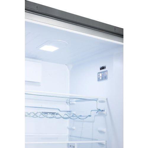 Summit 24 in. Wide Bottom Freezer Refrigerator With Icemaker - FFBF247SSIM