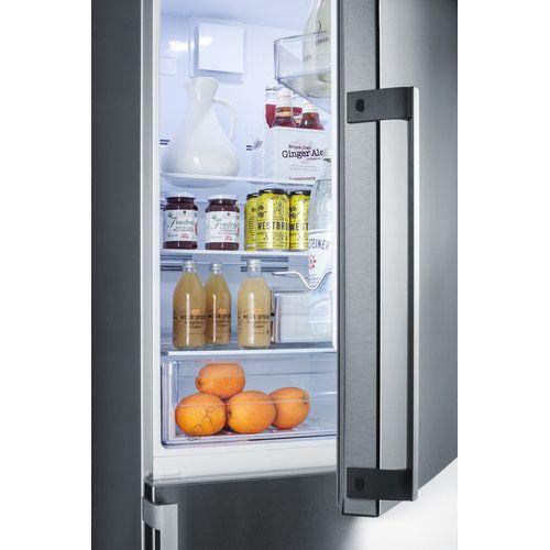 Summit 24 in. Wide Bottom Freezer Refrigerator With Icemaker - FFBF247SSIM