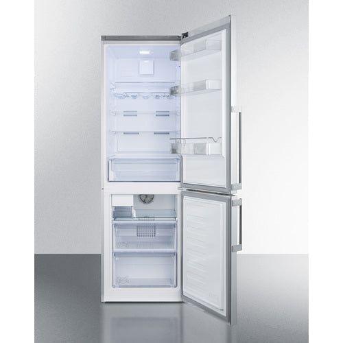 Summit 24 in. Wide Bottom Freezer Refrigerator With Icemaker - FFBF247SSIM