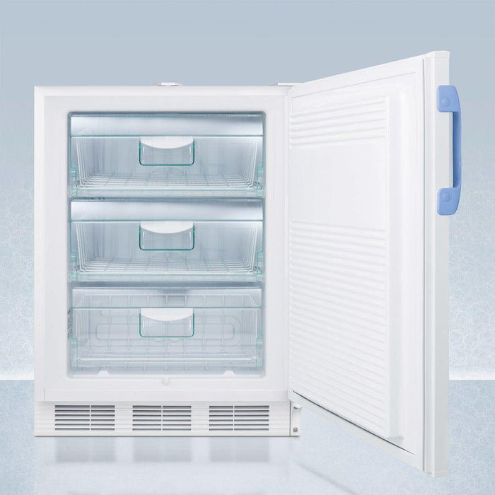 Summit 24 In. Wide Built-In All-Freezer with 3.2 cu. ft. Capacity, Right Hinge, Manual Defrost, ADA Compliant, Approved for Medical Use, Factory Installed Lock, CFC Free - VT65MLBIMED2ADA