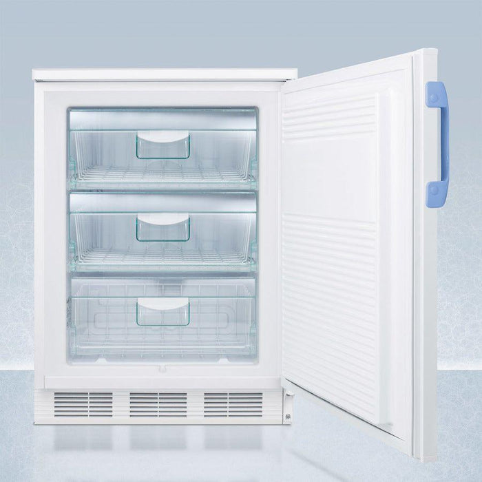 Summit 24 In. Wide Built-In All-Freezer with 3.2 Cu. Ft. Capacity, Slide-out Drawers, Digital Thermostat, NIST Calibrated Temperature/Alarm, Buffered Temperature Probe - VT65MLBIMED2