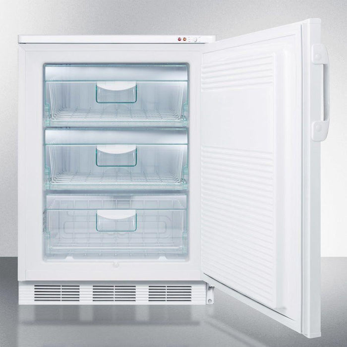 Summit 24 In. Wide Built-In All-Freezer with 3.5 cu. ft. Capacity, 3 Removable Storage Baskets, Manual Defrost, -25-¦C Capable and Adjustable Thermostat - VT65MLBIIF