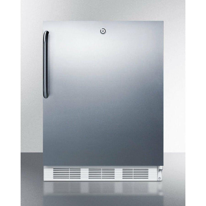 Summit 24 In. Wide Built-In All-Freezer with 3.5 cu. ft. Capacity, Right Hinge, Manual Defrost, Approved for Medical Use, Adjustable Thermostat - VT65ML7CSS