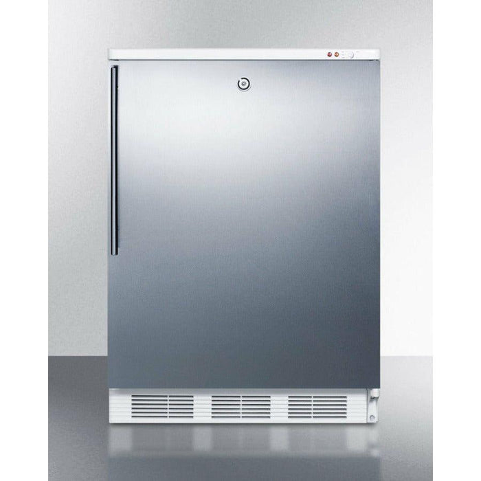 Summit 24 In. Wide Built-In All-Freezer with 3.5 cu. ft. Capacity, Right Hinge, Manual Defrost, Approved for Medical Use, CFC Free, Adjustable Thermostat - VT65MLBISS