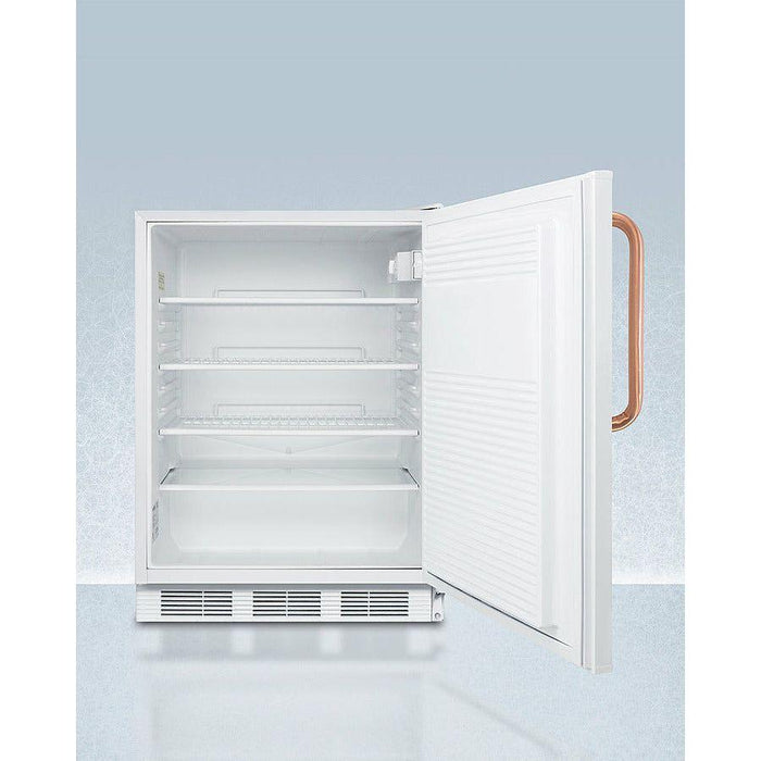 Summit 24 in. Wide Built-In All-Refrigerator with Antimicrobial Pure Copper Handle, ADA Compliant - FF7LWBITBCADA