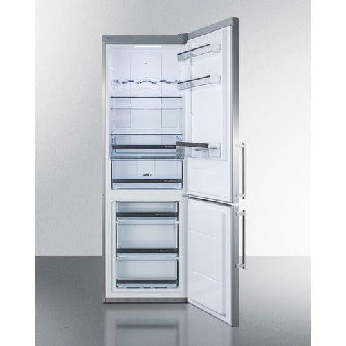 Summit 24 in. Wide Built-In Bottom Freezer Refrigerator - FFBF249SSBI