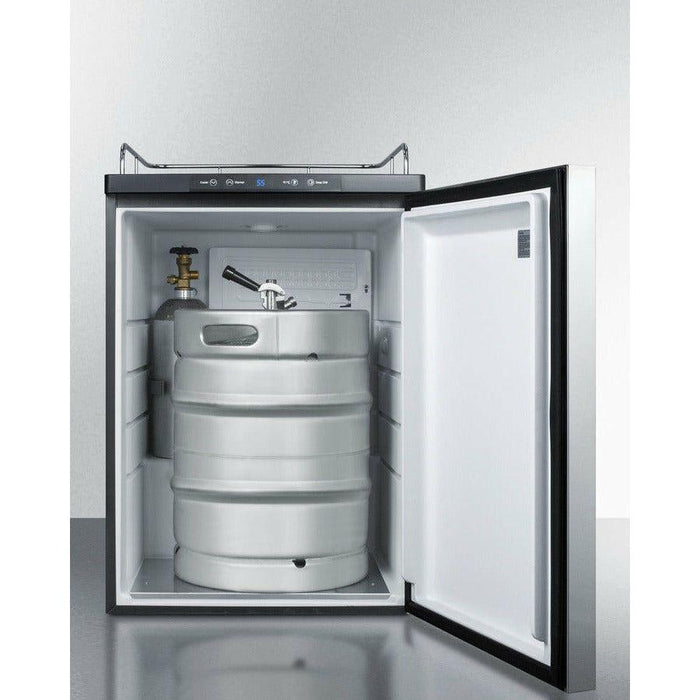 Summit 24 in. Wide Built-In Kegerator, Beer Dispenser with 5.6 cu. ft. Capacity, Deep Chill Function, Digital Thermostat, Automatic Defrost(Panel Not Included) - SBC635MBINK