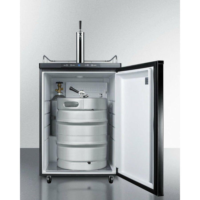 Summit 24 in. Wide Built-In Kegerator Beer Dispenser with 5.6 cu. ft. Capacity, Deep Chill Function, Digital Thermostat - SBC635MBI