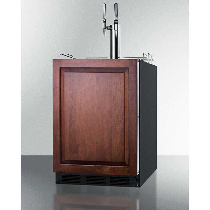 Summit 24 in. Wide Built-In Nitro-Infused Coffee Kegerator, ADA Compliant (Panel Not Included) - SBC58BLBIADAIFNCFTWIN