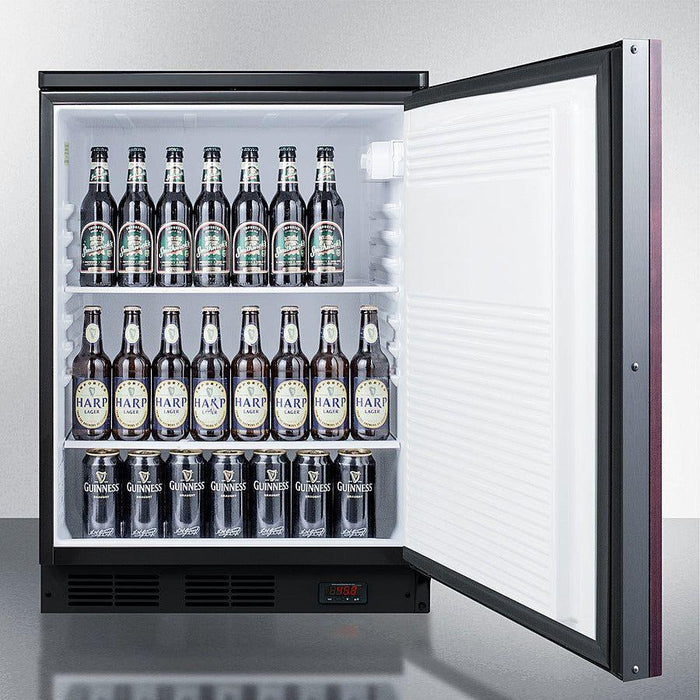 Summit 24 in. Wide Built-In Pub Cellar (Panel Not Included) - FF7LBLKBIPUB