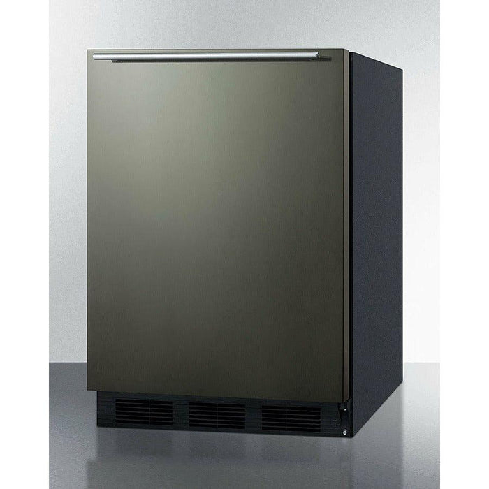 Summit 24 in. Wide Built-In Refrigerator-Freezer, ADA Compliant with 5.1 cu. ft. Capacity, 2 Glass Shelves, Crisper Drawer, Cycle Defrost, ADA Compliant, CFC Free, Wine Shelf, Slim undercounter dimensions - CT663BKBI