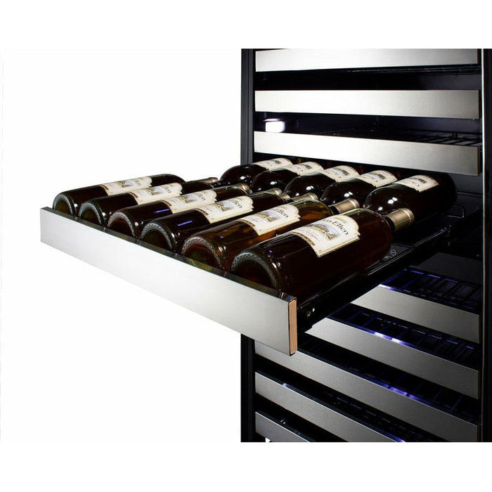 Summit 24 in. Wide Dual-Zone Wine Cellar with 116 Bottle Capacity, Right Hinge, Glass Door, With Lock, 10 Extension Wine Racks, Digital Control, LED Light, Compressor Cooling, ETL Approved, ETL, Digital Thermostat, CFC Free - SWCP2116