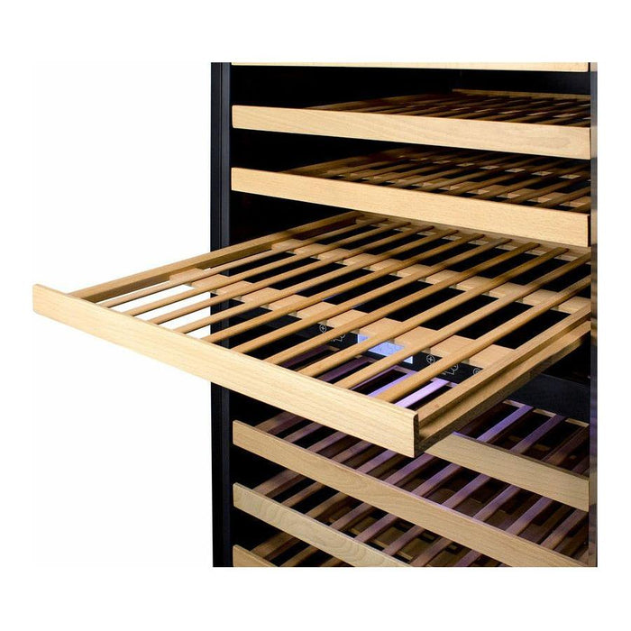 Summit 24 in. Wide Dual Zone Wine Cellar with 162 Bottle Capacity, Right Hinge, Glass Door, With Lock, 13 Extension Wine Racks, Digital Control, LED Light, Compressor Cooling, Digital Thermostat, High/Low Temperature Alarm - SWC1966B