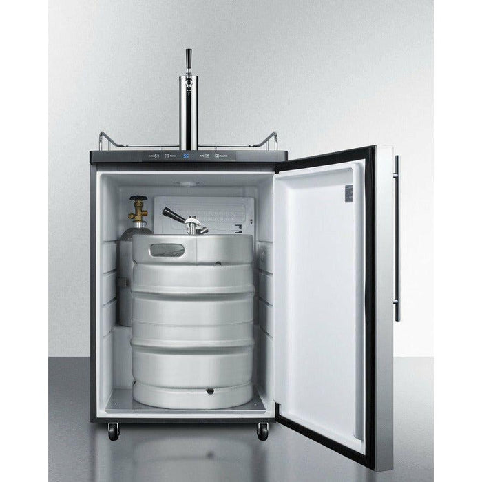 Summit 24 in. Wide Kegerator 5.7 cu. ft. Freestanding Beer Dispenser - SBC635M