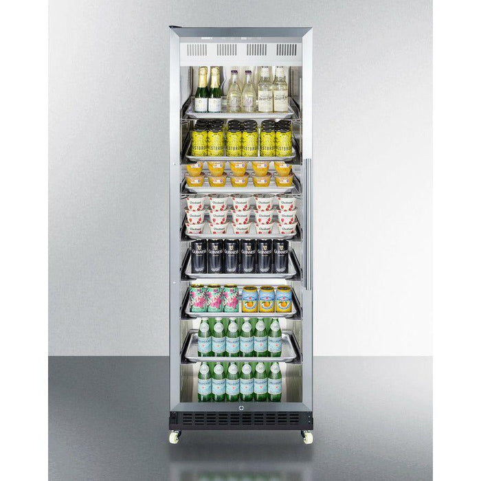 Summit 24 in. Wide Mini Reach-In Beverage Center with Dolly - SCR1401