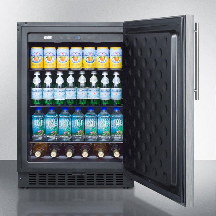 Summit 24 in. Wide Outdoor All-Refrigerator (Panel Not Included) with 4.6 cu.ft. Capacity, 3 Glass Shelves, Right Hinge, Frost Free Defrost Energy Star Certified, Adjustable Glass Shelves, Frost-Free Operation, Digital Thermostat, CFC Free - SPR627OS