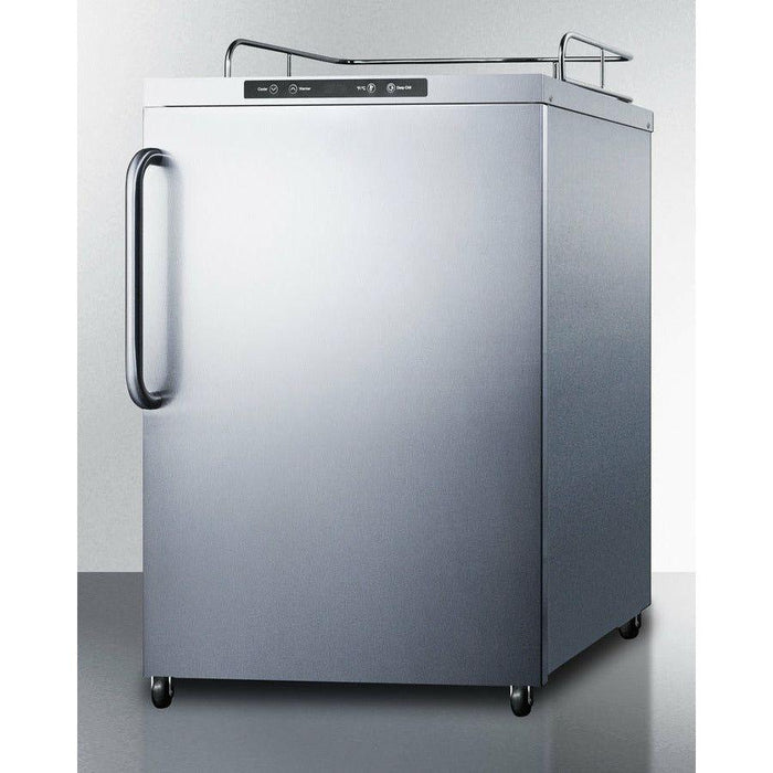 Summit 24 in. Wide Outdoor Kegerator with 5.6 cu. ft. Capacity, Automatic Defrost, Digital Thermostat - SBC635MOS7NK