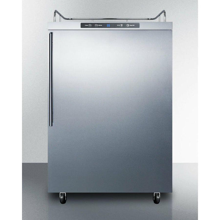 Summit 24 in. Wide Outdoor Kegerator with 5.6 cu. ft. Capacity, Automatic Defrost, Digital Thermostat - SBC635MOS7NK