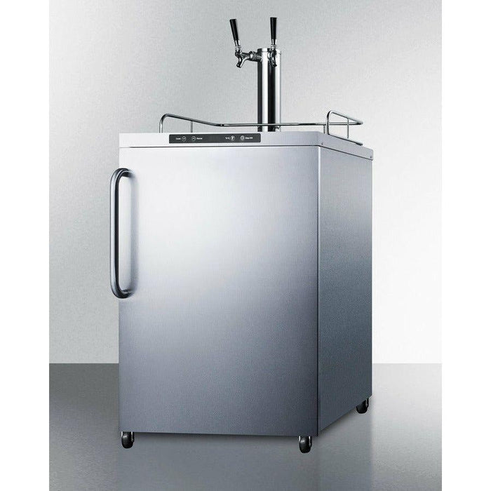 Summit 24 in. Wide Outdoor Kegerator with 5.6 cu. ft. Capacity, Dual Tap System, Digital Thermostat - SBC635MOS7