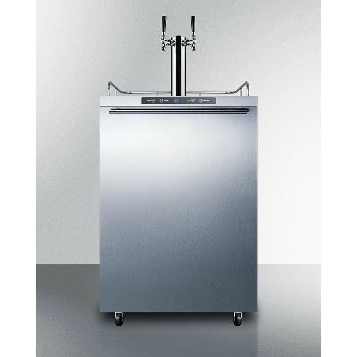 Summit 24 in. Wide Outdoor Kegerator with 5.6 cu. ft. Capacity, Dual Tap System, Digital Thermostat - SBC635MOS7