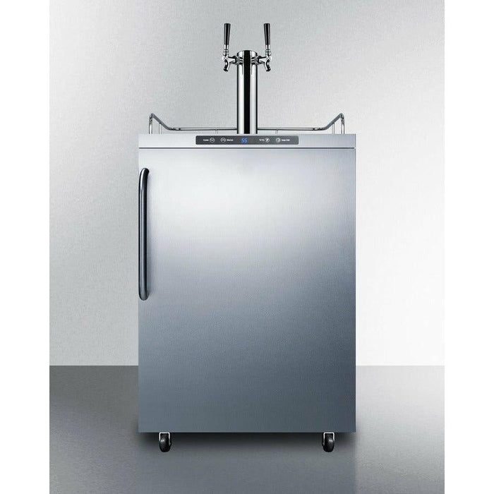 Summit 24 in. Wide Outdoor Kegerator with 5.6 cu. ft. Capacity, Dual Tap System, Digital Thermostat - SBC635MOS7