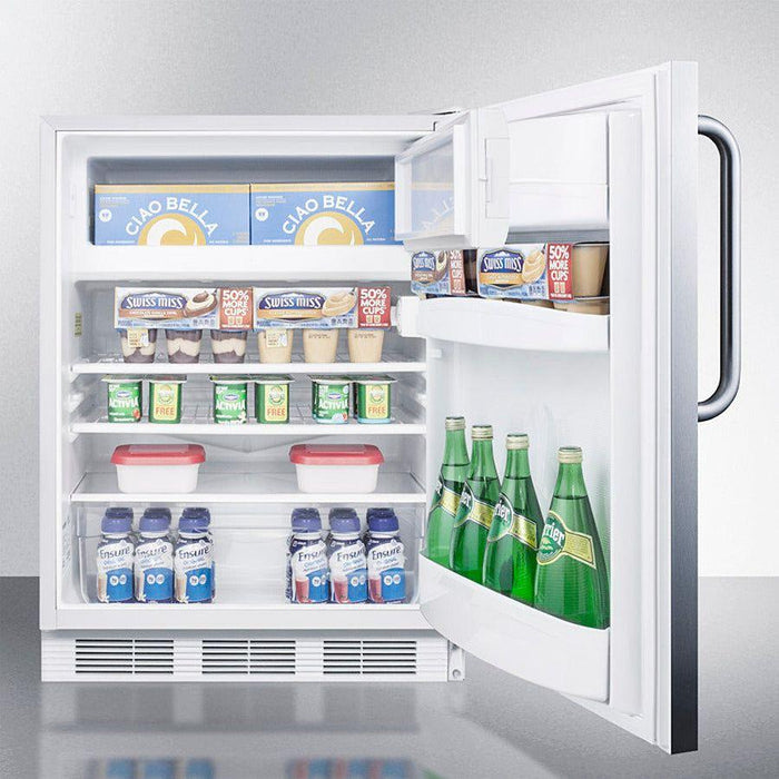 Summit 24 in. Wide Refrigerator-Freezer, ADA Compliant - CT66LWSSTBADA