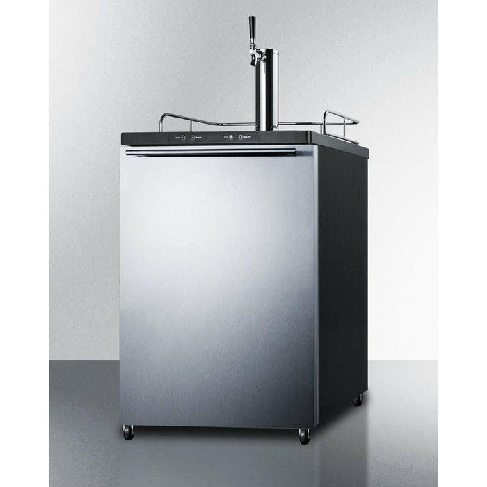 Summit 24 in. with 5.6 cu. ft. Capacity, Automatic Defrost, Digital Thermostat Wide Kegerator - SBC635M7SS