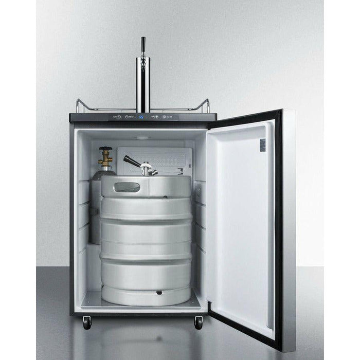 Summit 24 in. with 5.6 cu. ft. Capacity, Automatic Defrost, Digital Thermostat Wide Kegerator - SBC635M7SS