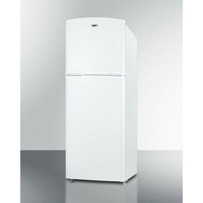 Summit 26 in. Wide Top Mount Refrigerator-Freezer with 12.9 cu. ft. Total Capacity, 2 Glass Shelves, 3.92 cu. ft. Freezer Capacity, Right Hinge with Reversible Doors - FF1427W