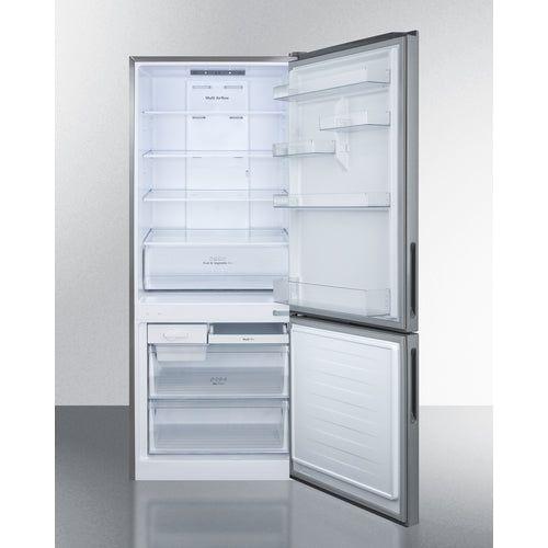 Summit 28 in. Wide Bottom Freezer Refrigerator - FFBF279SS