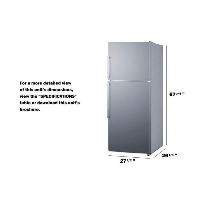 Summit 28 in. Wide Top Mount Refrigerator-Freezer - FF151