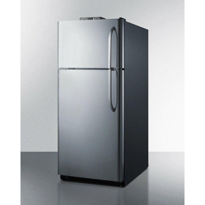 Summit 30 in. Top Freezer Refrigerator with 18 cu. ft. Total Capacity, Adjustable Thermostat and Shelves, CFC Free, High/Low Temperature Alarm, NIST Calibrated Temperature Display, Sealed Back, Gallon Door Bin, CARB Compliant