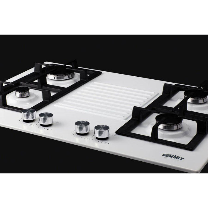 Summit 30 in. White Gas Cooktop - GC43