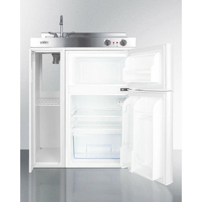 Summit 30 in. Wide All-In-One Kitchenette, Apartment Friendly 2.93 Cubic Feet cu. ft. Mini - C30EL