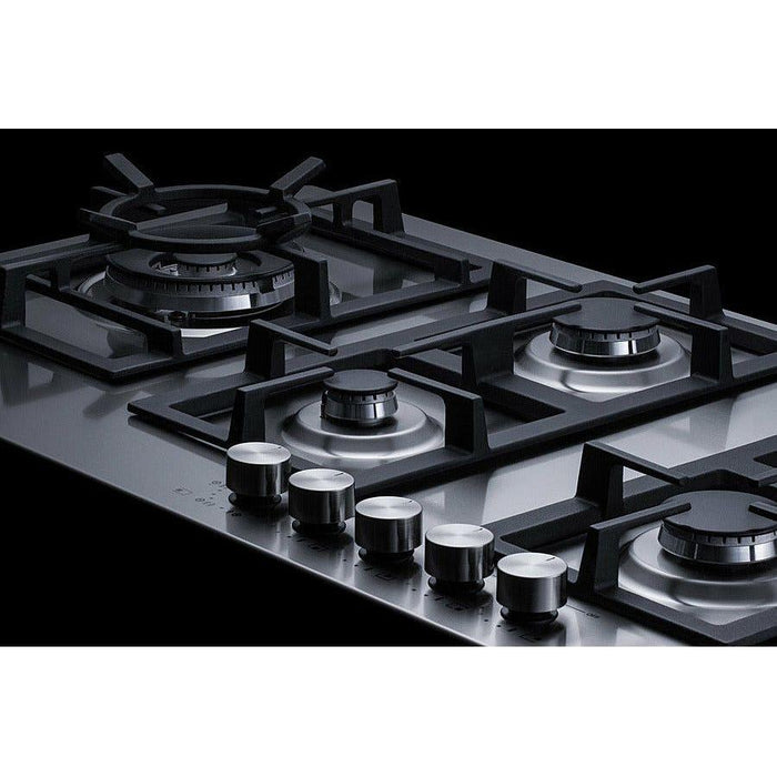 Summit 34 in. Wide 5-Burner Gas Cooktop in Stainless Steel - GCJ536SS