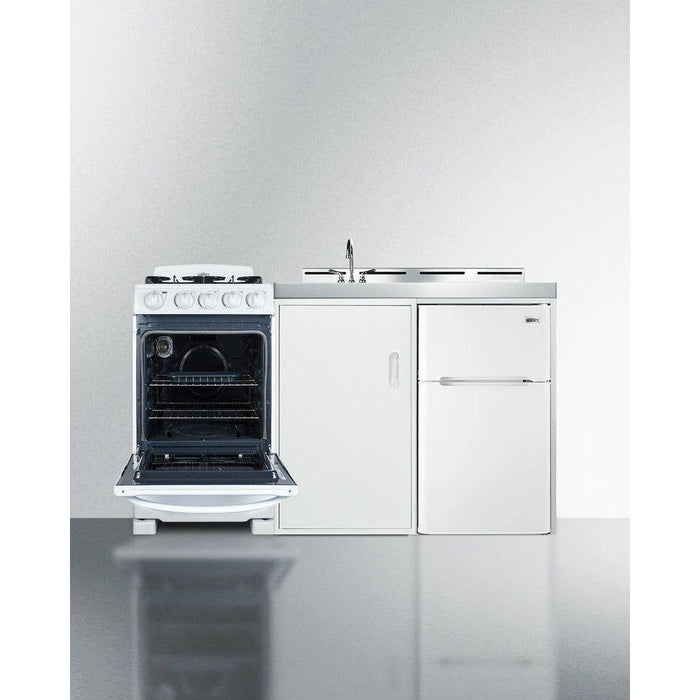 Summit 60 in. Wide All-in-One Kitchenette with Gas Range - ACK60GASW