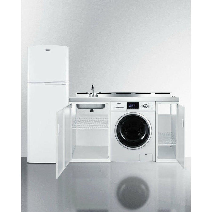 Summit 83 in. Wide All-In-One Kitchenette with Washer/Dryer Combo - ACKSPWD82