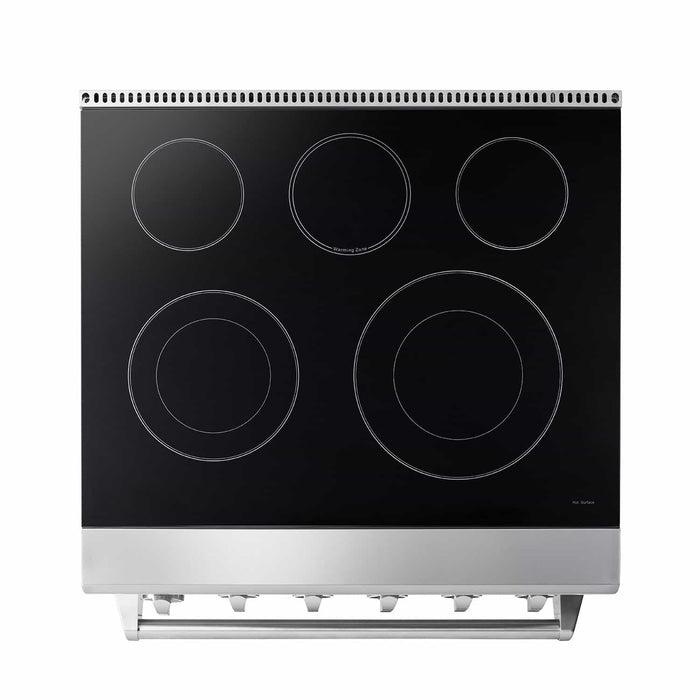 Thor Kitchen 2-Piece Appliance Package - 30-Inch Electric Range and Under Cabinet Range Hood in Stainless Steel