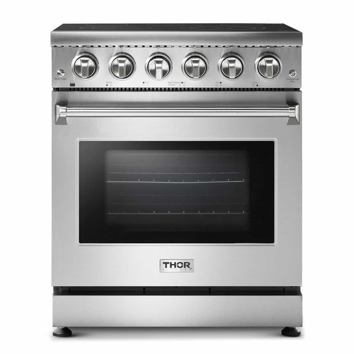 Thor Kitchen 3-Piece Appliance Package - 30-Inch Electric Range, French Door Refrigerator, and Dishwasher in Stainless Steel